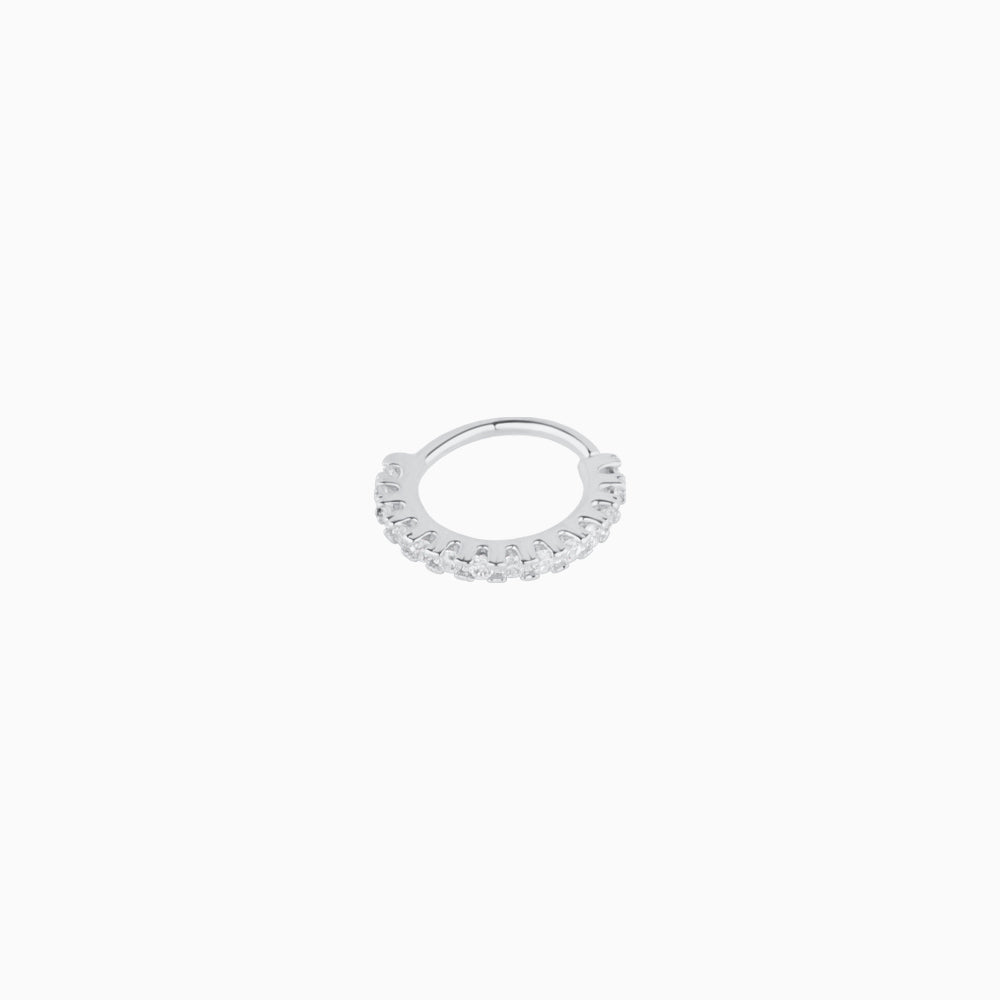 Basic Gem Seamless Ring - Stainless Steel - Septum - Oumo Jewelry