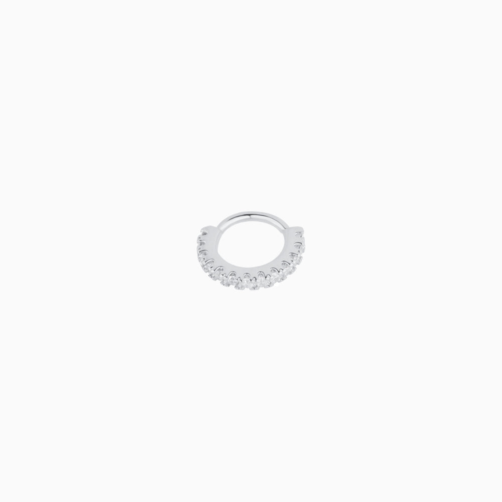 Basic Gem Seamless Ring - Stainless Steel - Septum - Oumo Jewelry