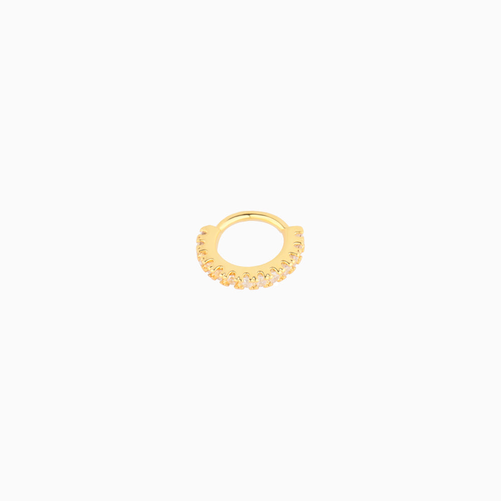 Basic Gem Seamless Ring - Stainless Steel - Septum - Oumo Jewelry