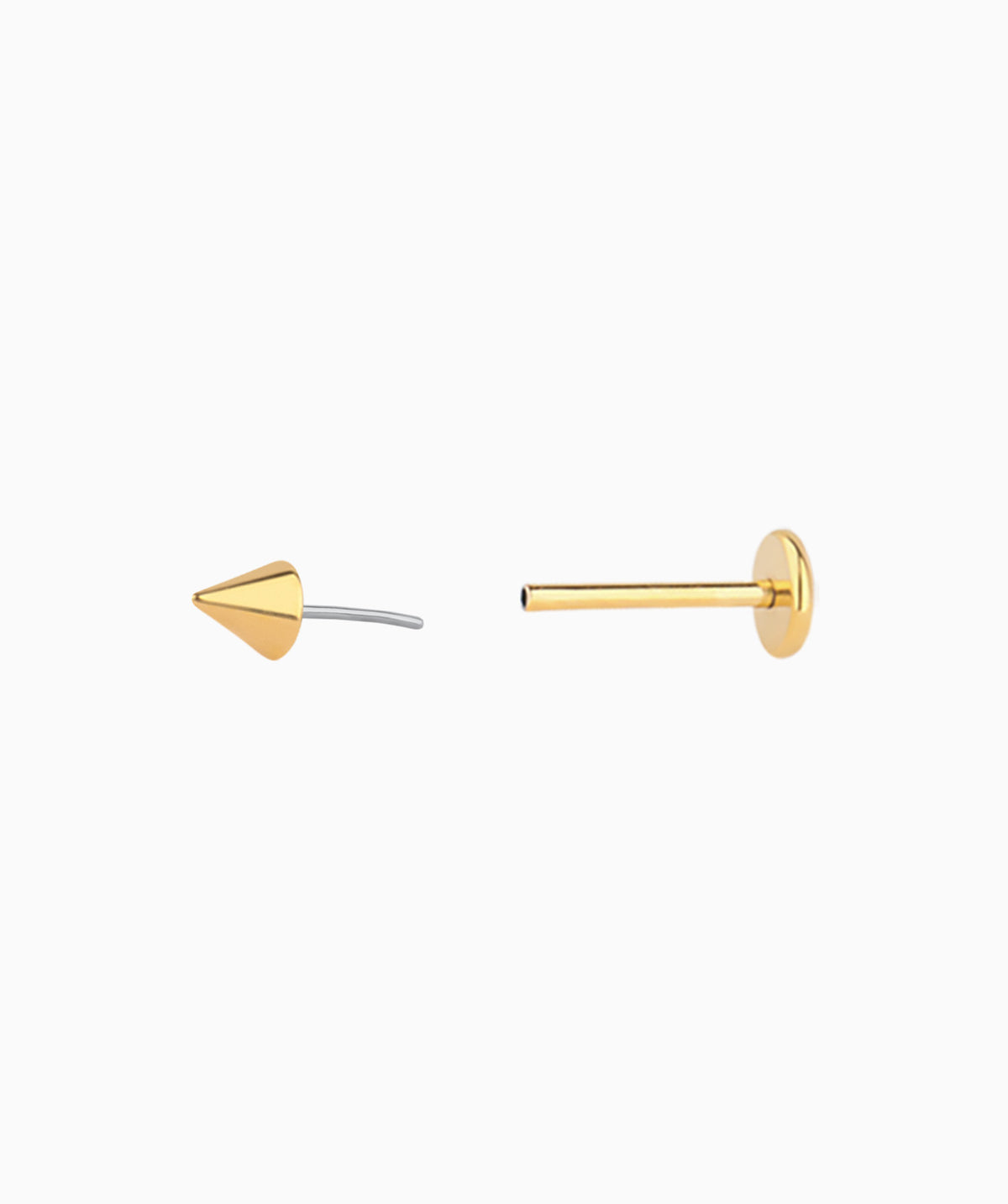 Cone Flatback Stud - Stainless Steel - Helix, Forward Helix, Upper Lobe - Oumo Jewelry