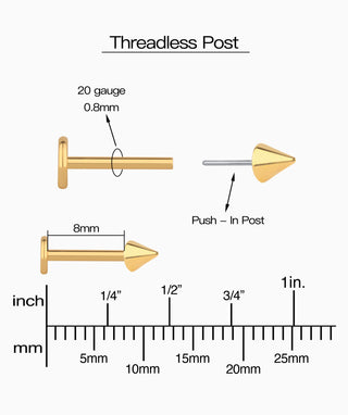 Cone Flatback Stud - OumoJewelry