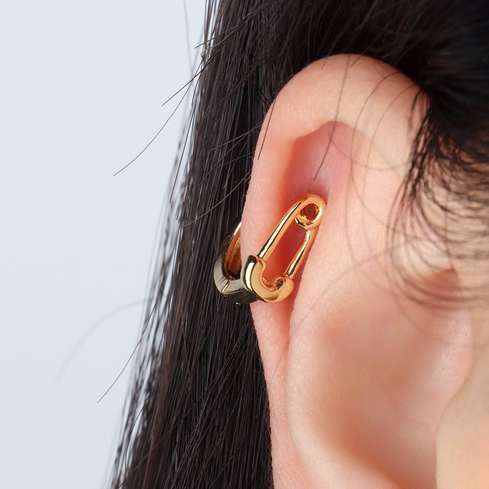 Pin Helix Hoop - Brass - Upper Lobe, Helix - Oumo Jewelry