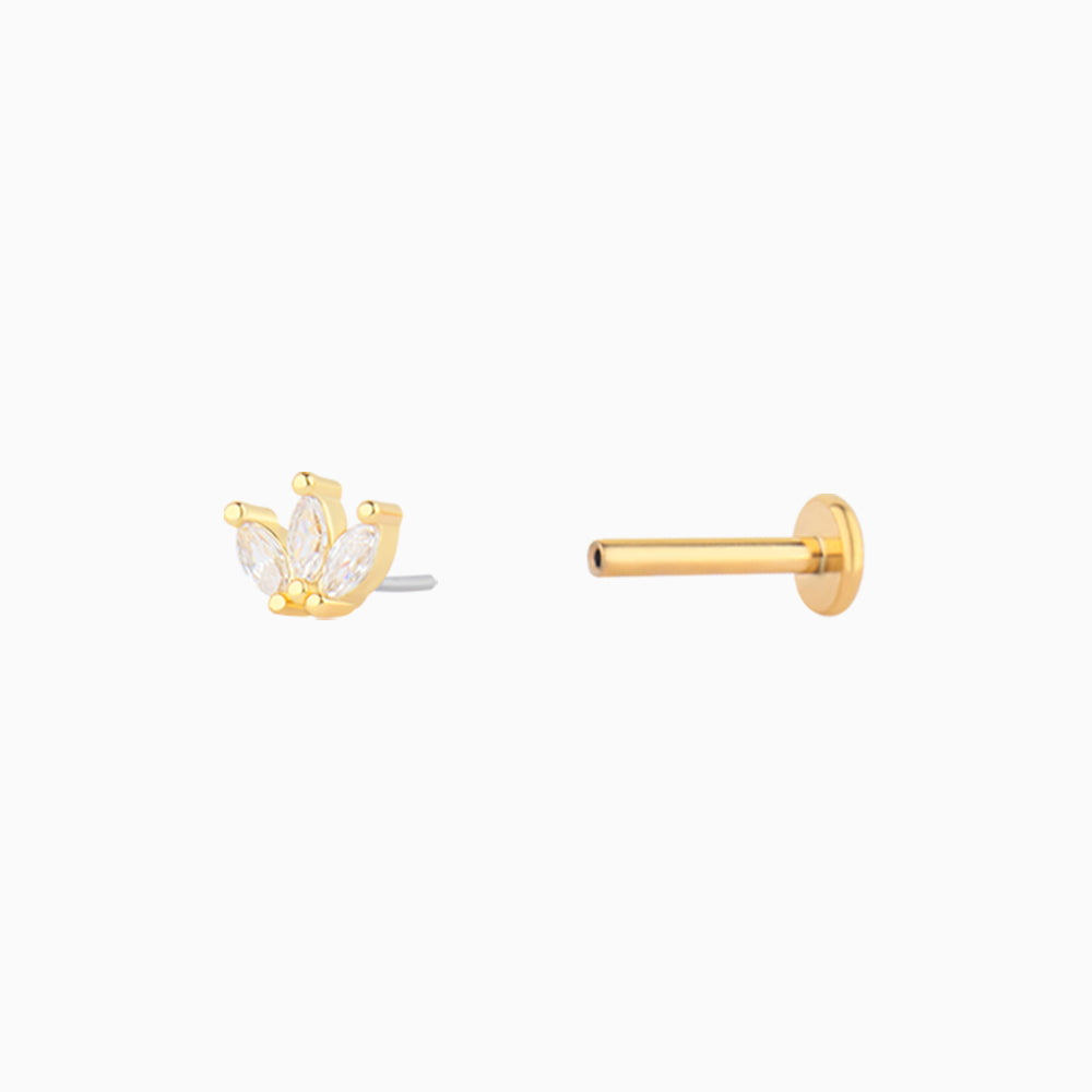 Titanium Marquise Stud - OhmoJewelry