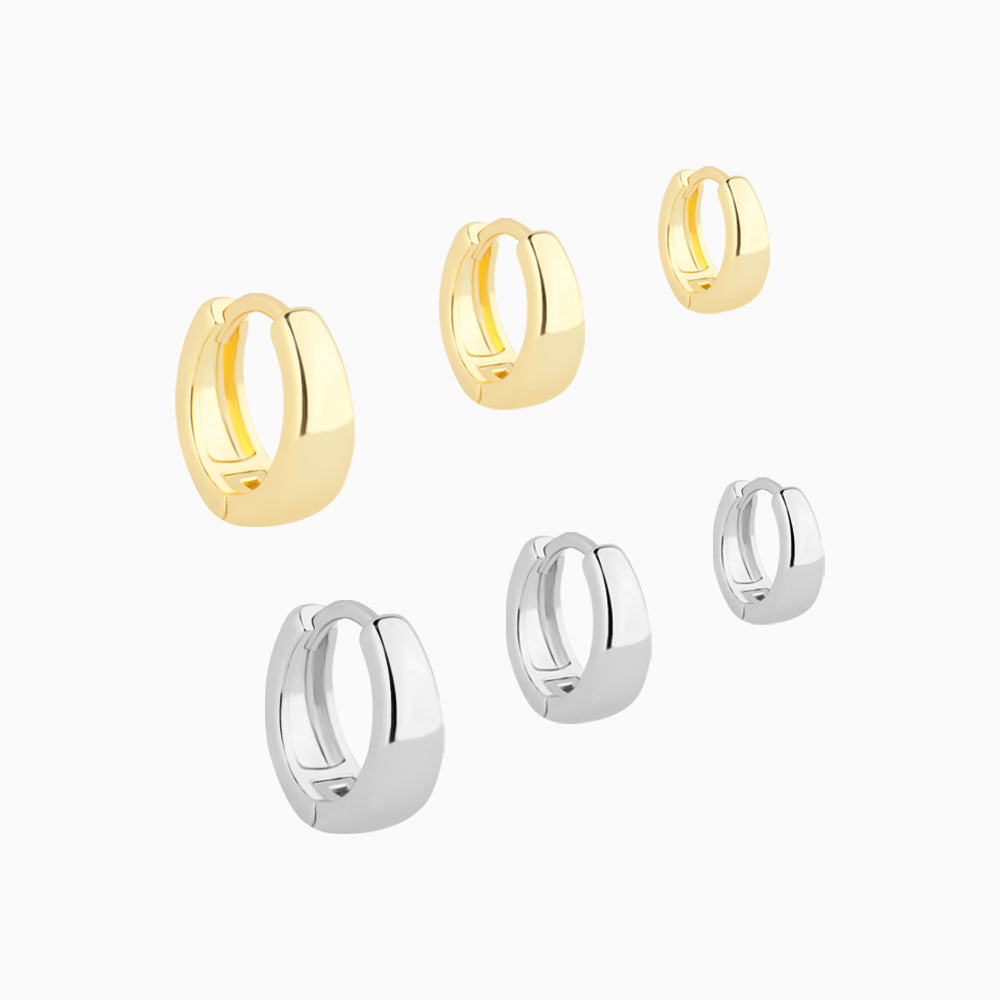 Chunky Hoop - Brass - Lobe, Upper Lobe, Helix - Oumo Jewelry