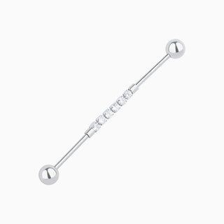 Gemstones Industrial Barbell - OhmoJewelry