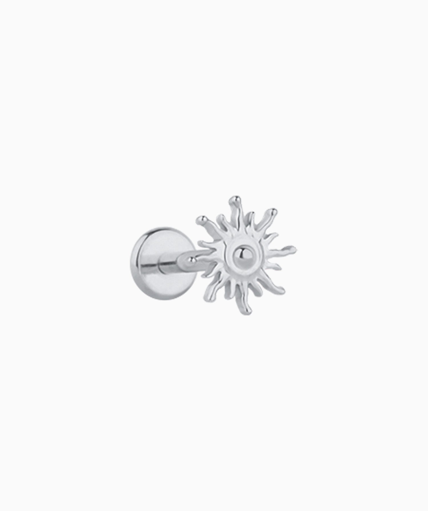 Titanium Sun Flatback Stud