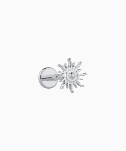 Titanium Sun Flatback Stud