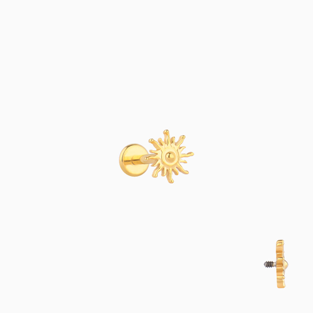 Titanium Sun Stud - OhmoJewelry