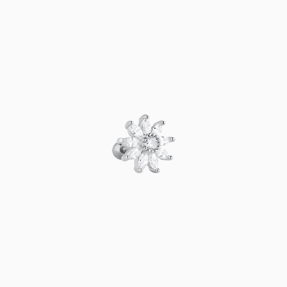 Gorgeous Flower Stud - Stainless Steel - Upper Lobe, Helix - Oumo Jewelry