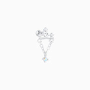 Love Chain Drop - Stainless Steel - Upper Lobe, Flat - Oumo Jewelry