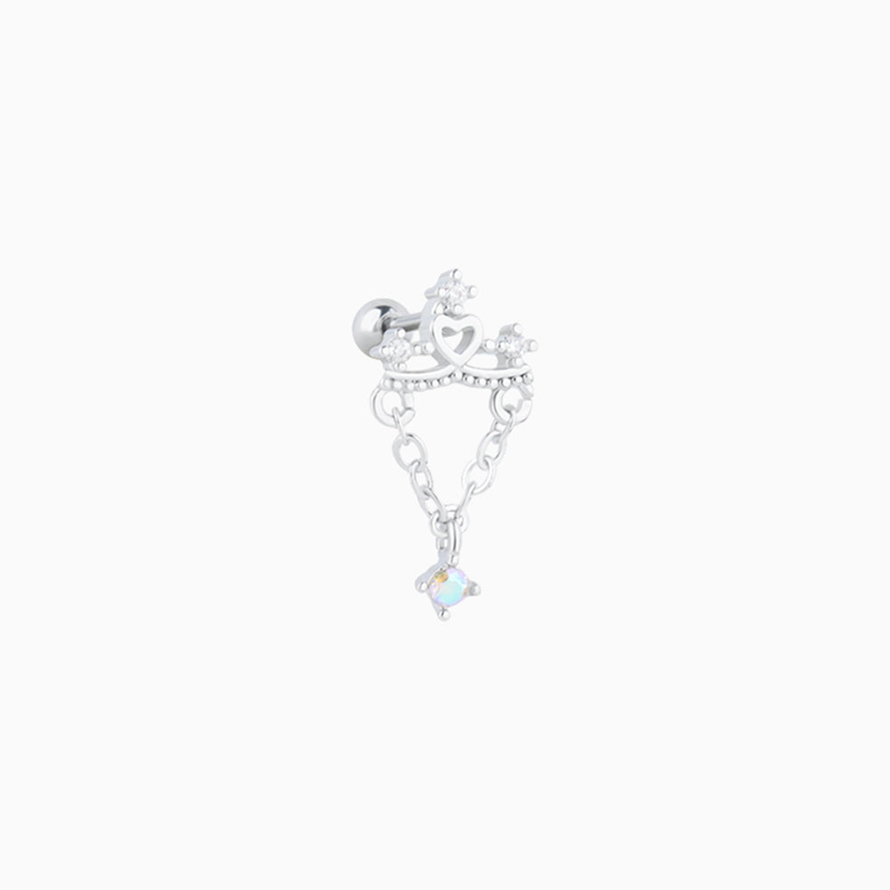 Love Chain Drop - Stainless Steel - Upper Lobe, Flat - Oumo Jewelry