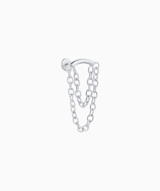 Double Chain Flatback Earring - OumoJewelry