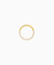 Shiny Gemstones Clicker Hoop - Stainless Steel - Daith, Septum - Oumo Jewelry