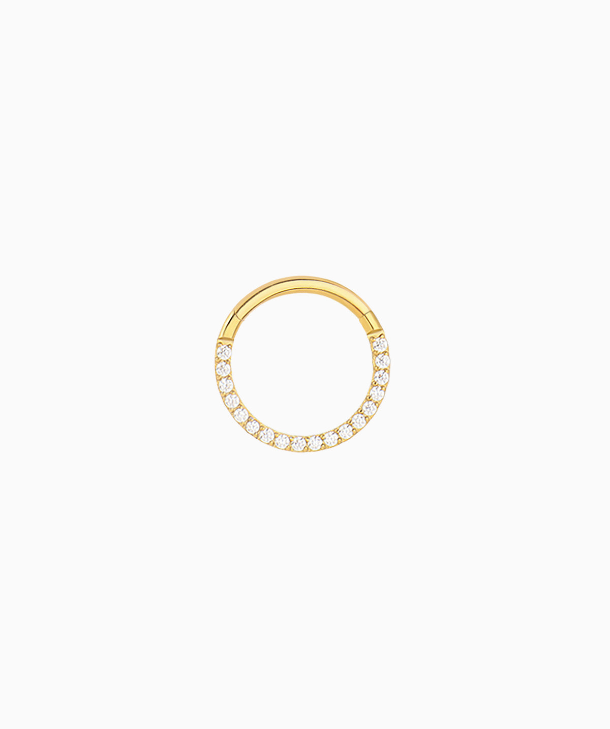 Shiny Gemstones Clicker Hoop - Stainless Steel - Daith, Septum - Oumo Jewelry