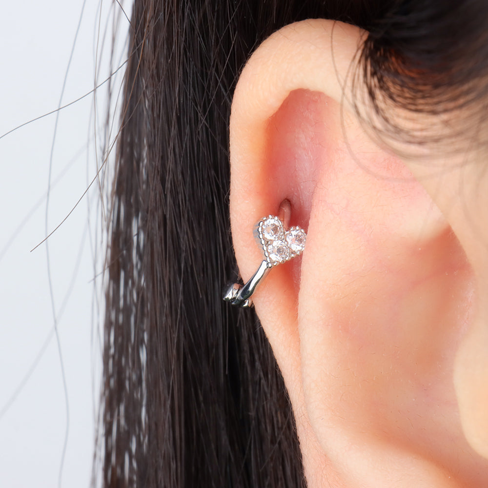 Love Helix Hoop - Brass - Upper Lobe, Helix - Oumo Jewelry