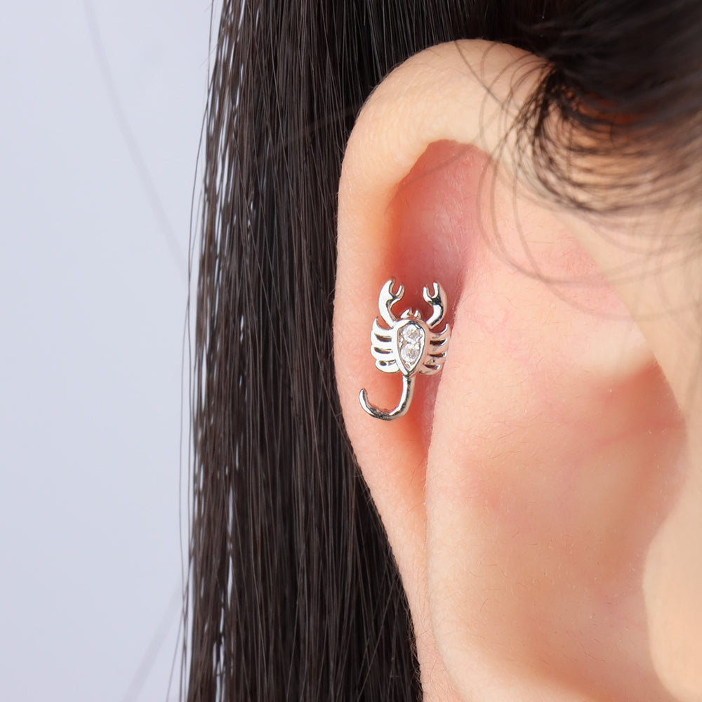 Cute Scorpion Stud - Stainless Steel - Upper Lobe, Helix - Oumo Jewelry