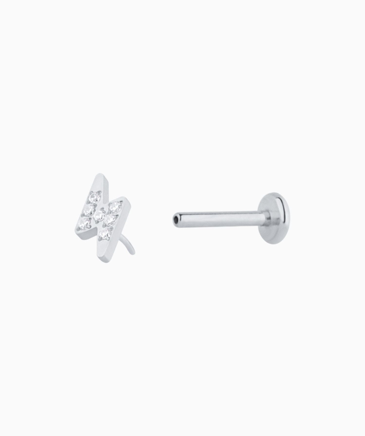 ⚡Titanium Lightning Flatback stud