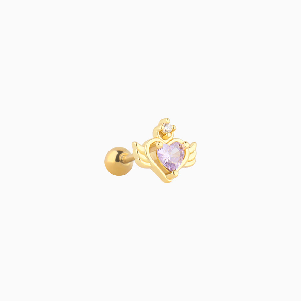 Flying Heart Stud - OhmoJewelry