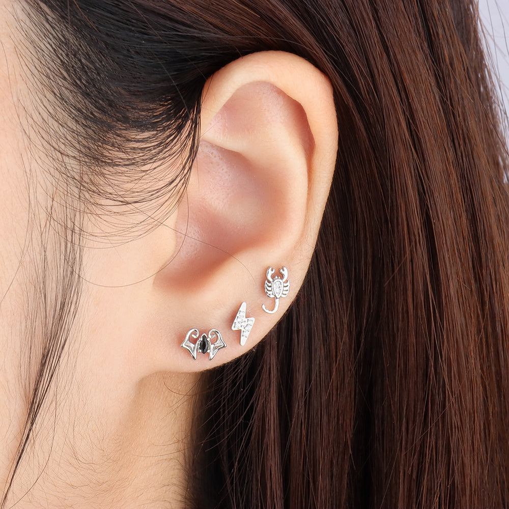 ⚡Titanium Lightning stud - OhmoJewelry