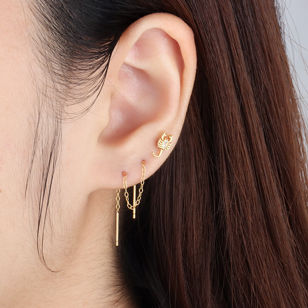 Cute Scorpion Stud - Stainless Steel - Upper Lobe, Helix - Oumo Jewelry