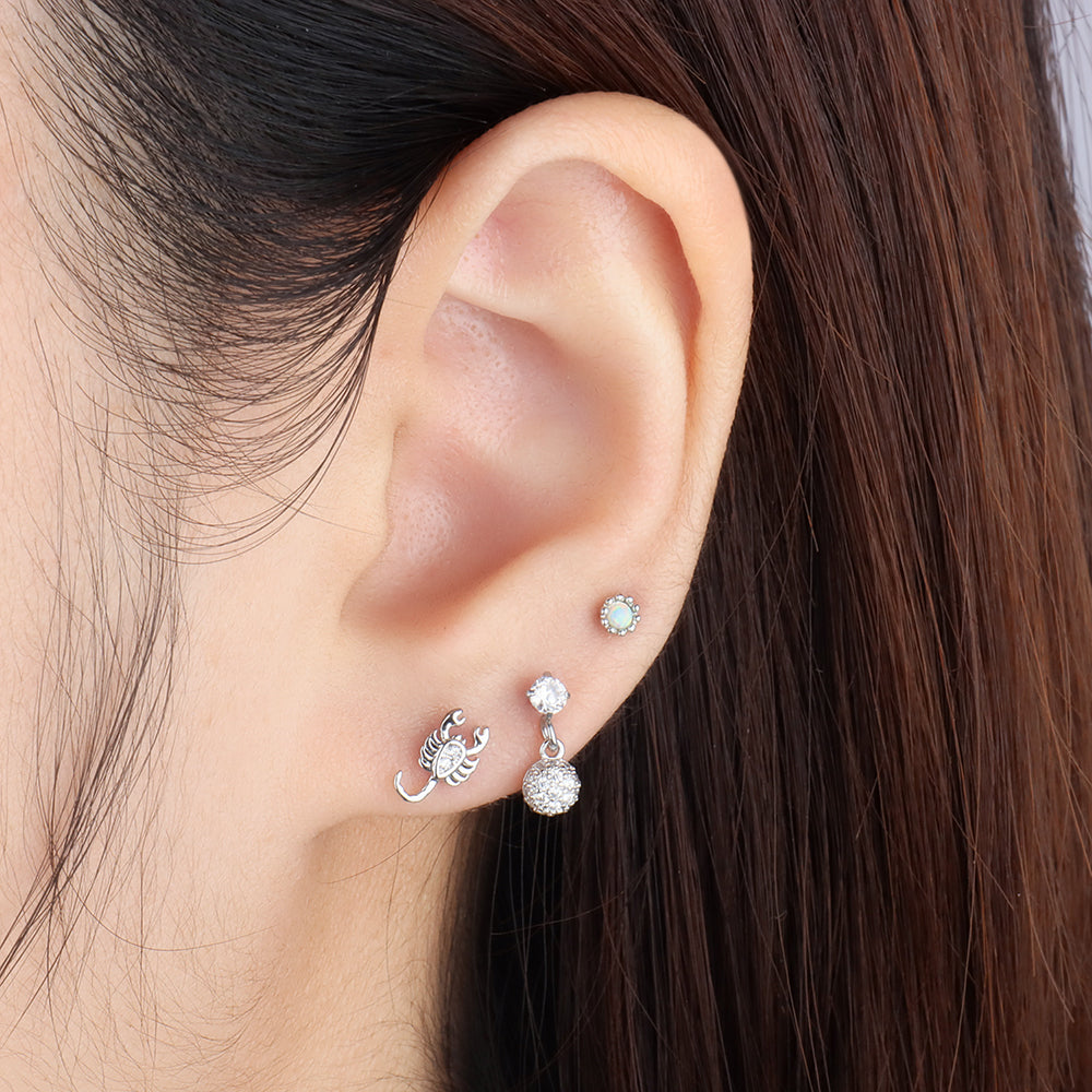 Cute Scorpion Stud - Stainless Steel - Upper Lobe, Helix - Oumo Jewelry