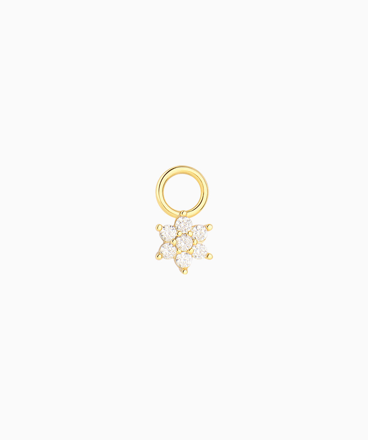 Shiny Flower Charm - Sterling Silver 925 - Oumo Jewelry