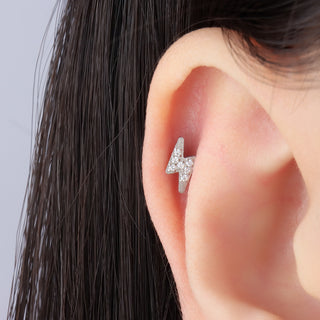 ⚡Titanium Lightning stud - OhmoJewelry