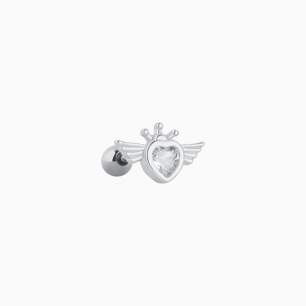 Love Flying Stud - Stainless Steel - Upper Lobe, Helix - Oumo Jewelry