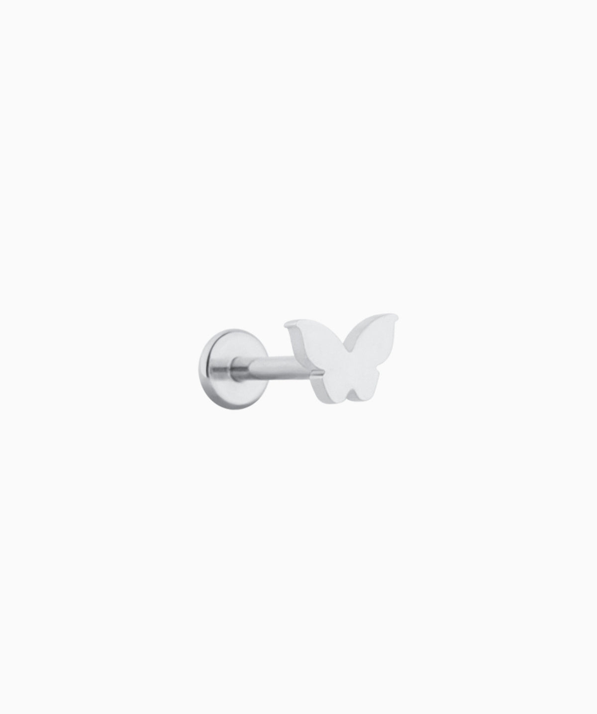 Cute Butterfly Flatback Stud - Stainless Steel - Helix, Upper Lobe, Conch - Oumo Jewelry