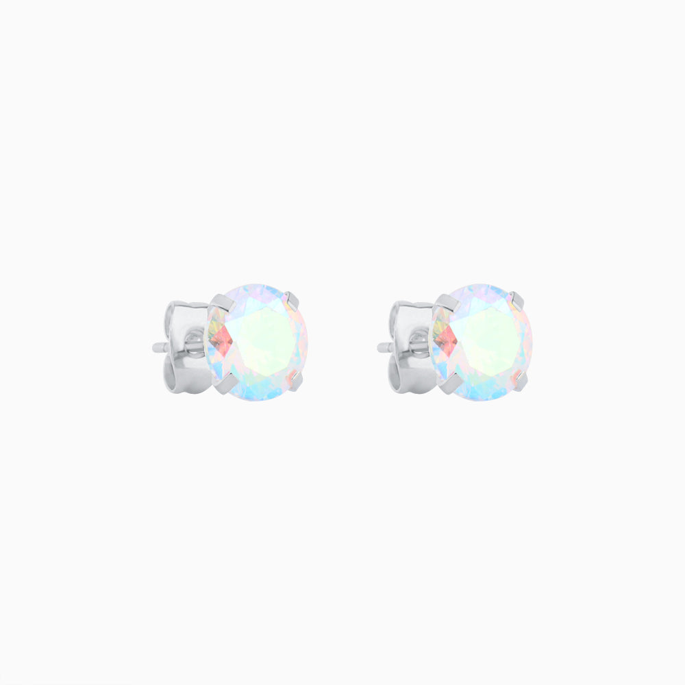Basic Gem Studs - Stainless Steel - Oumo Jewelry