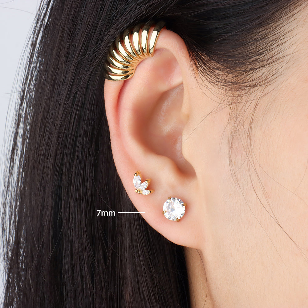 Basic Gem Studs - Stainless Steel - Oumo Jewelry