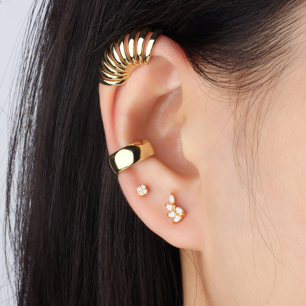 Arched Ear Cuff - Brass - Oumo Jewelry