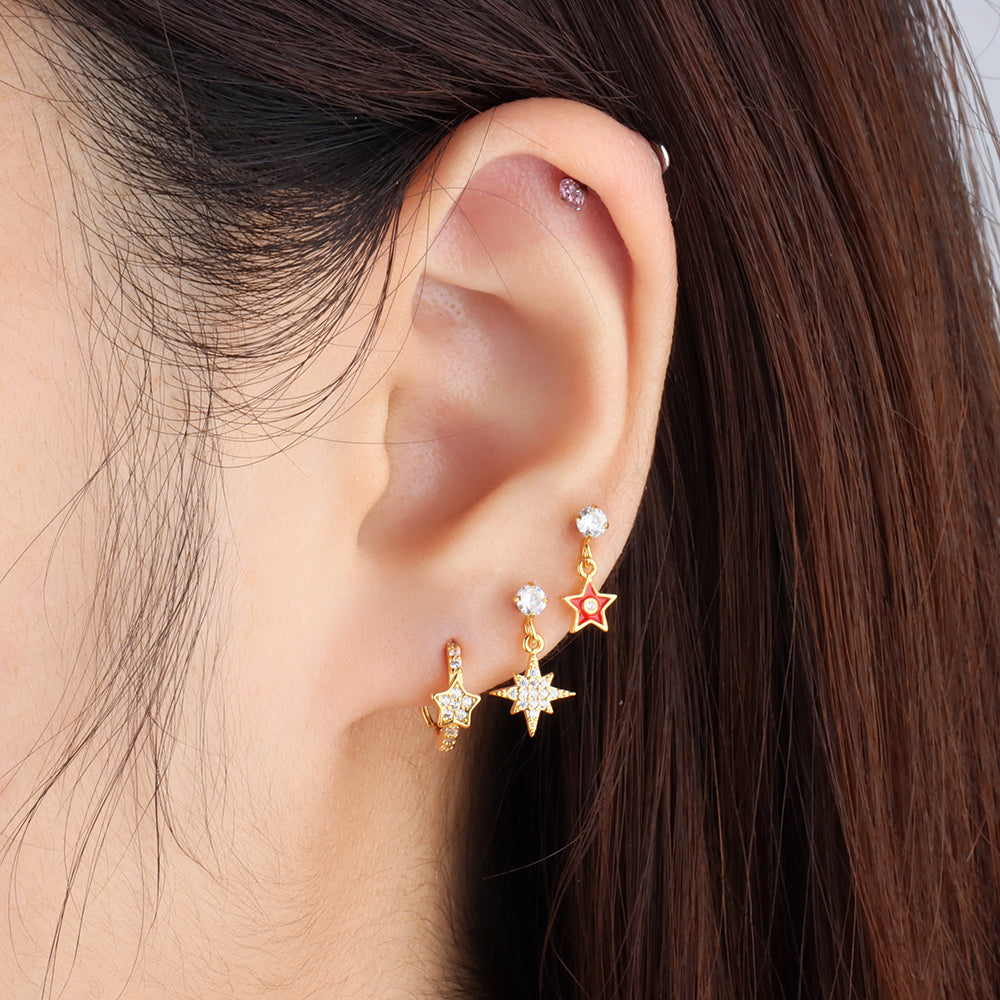 Star Seamless Ring - Brass - Septum - Oumo Jewelry
