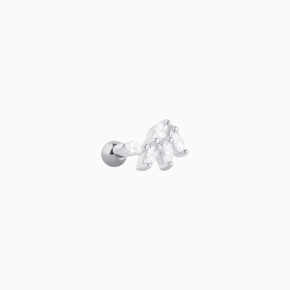 Marquise Wing Stud - Stainless Steel - Upper Lobe, Helix, Flat - Oumo Jewelry