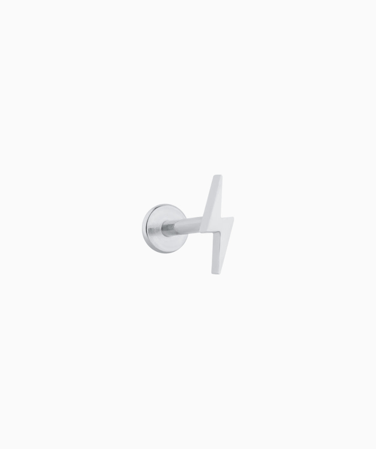 Cool Lightning Flatback Stud - Stainless Steel - Helix, Upper Lobe, Conch - Oumo Jewelry