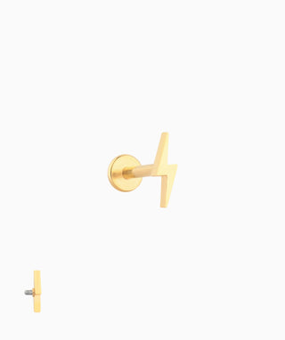 Cool Lightning Flatback Stud - OumoJewelry