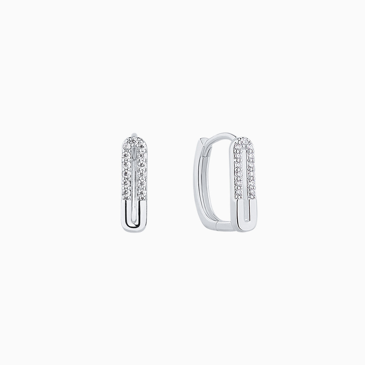 Paper Clip Hoops - Brass - Oumo Jewelry
