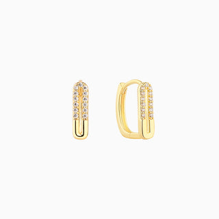 Paper Clip Hoops - OhmoJewelry