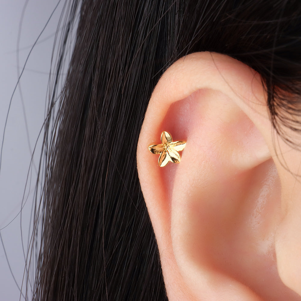 Lily Flower Stud - OhmoJewelry