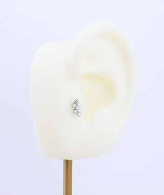 Titanium Love W Flatback Stud - OumoJewelry