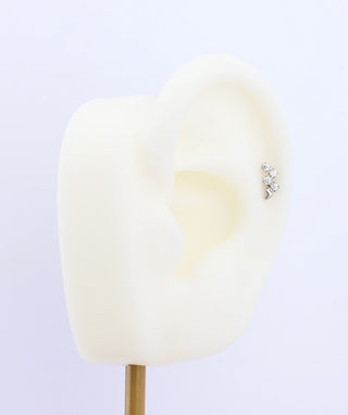 Titanium Love W Flatback Stud - OumoJewelry