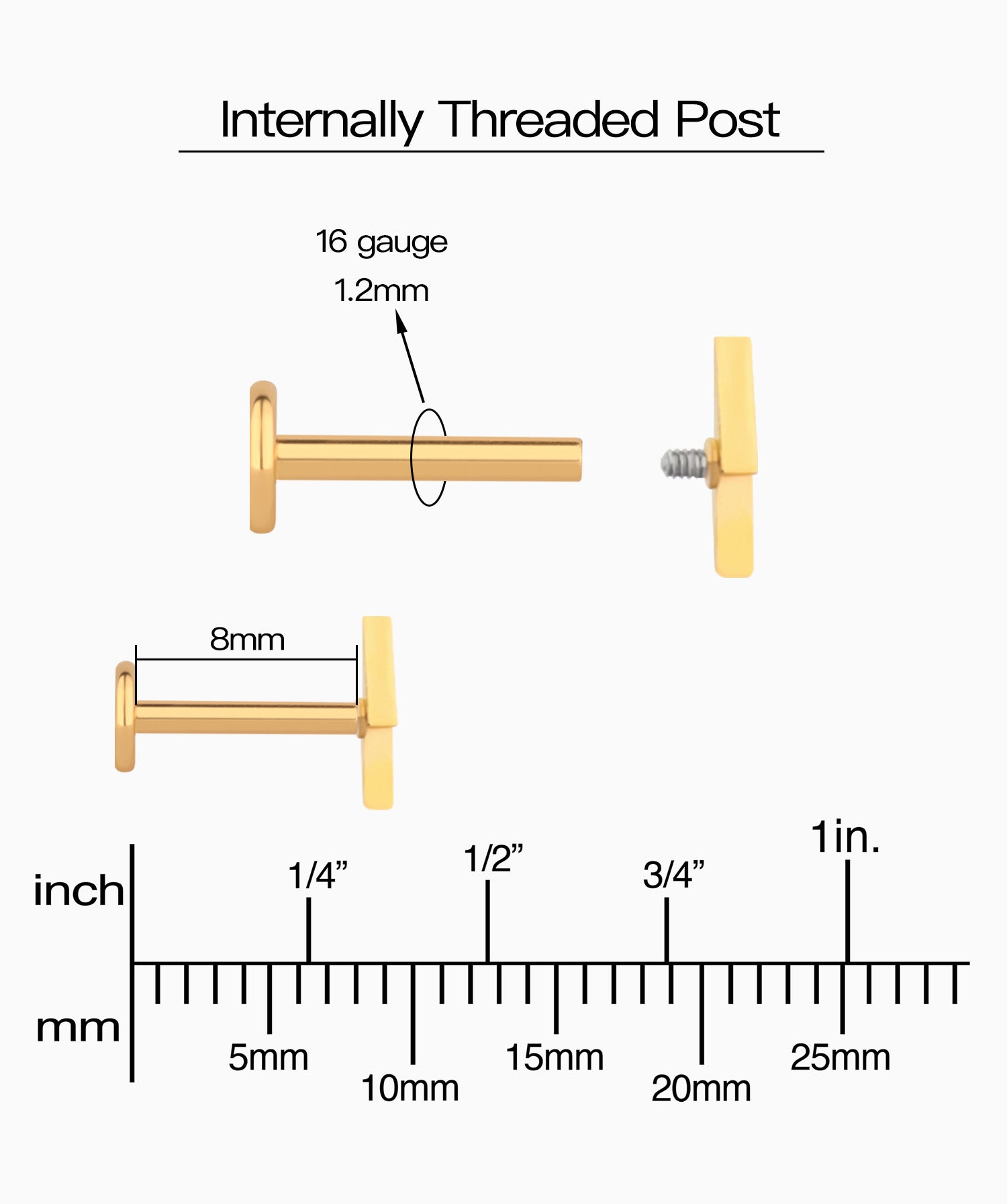 Cool Lightning Flatback Stud