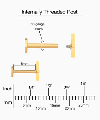 Cool Lightning Flatback Stud - OumoJewelry