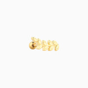 Branch Leaf Stud - Stainless Steel - Upper Lobe, Helix, Flat - Oumo Jewelry