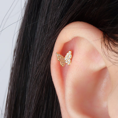 Shiny Butterfly Stud - OhmoJewelry