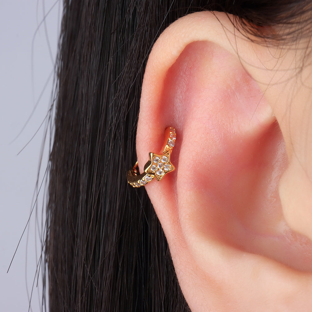Star Seamless Ring - Brass - Septum - Oumo Jewelry