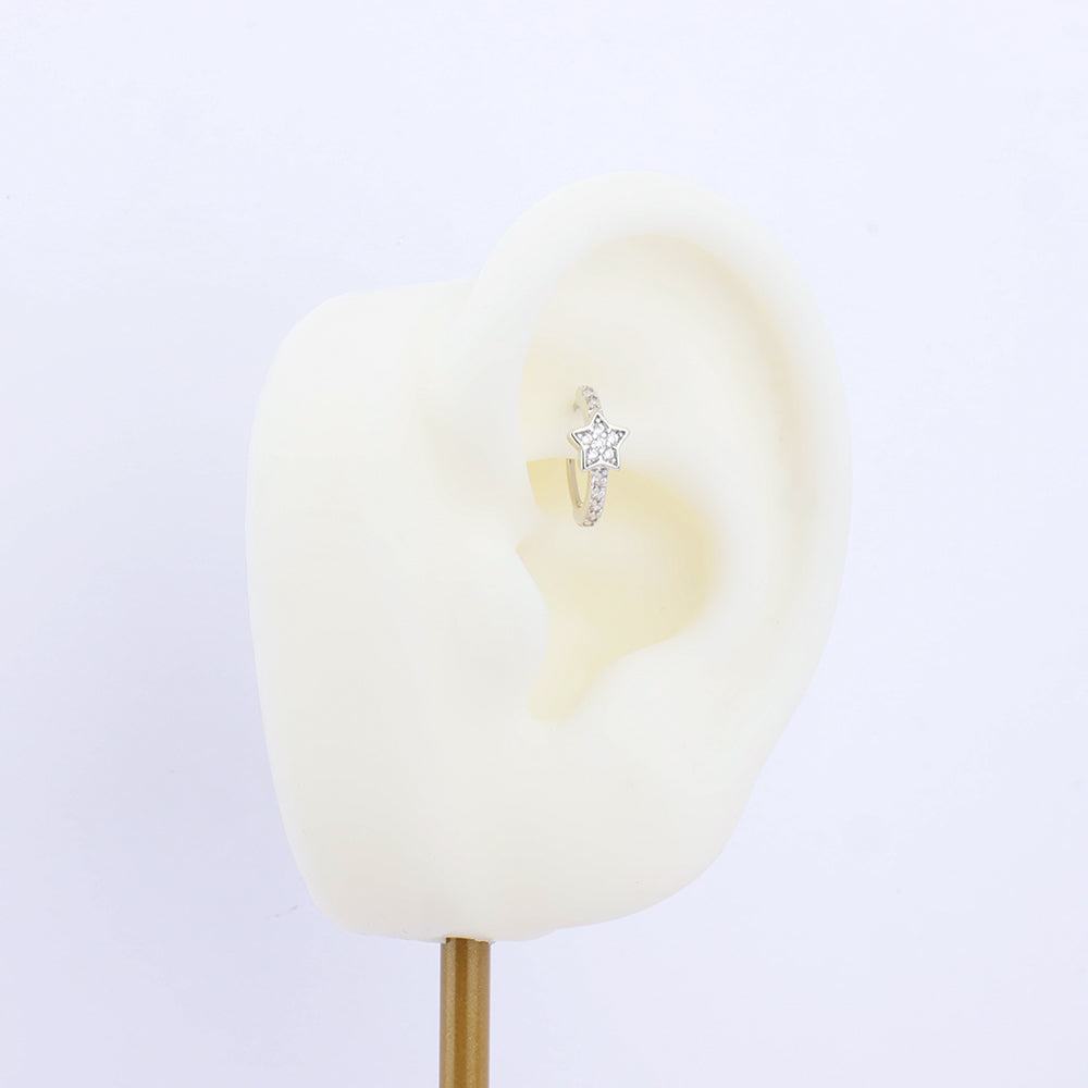 Star Seamless Ring - Brass - Septum - Oumo Jewelry