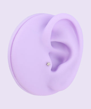 Titanium Star Flatback Stud - OumoJewelry