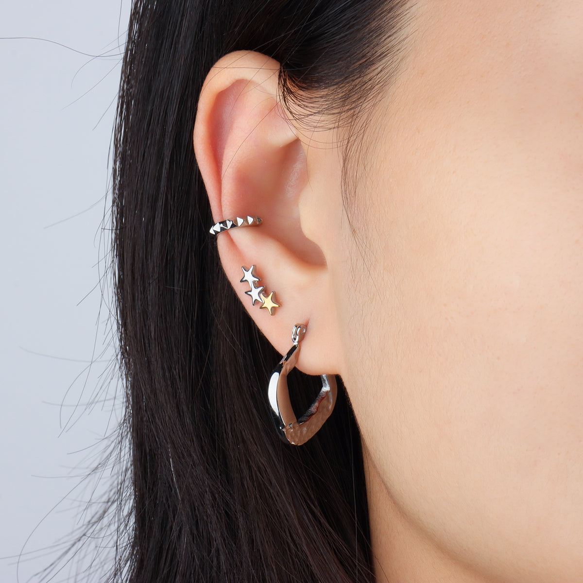 Unique Hoops - Stainless Steel - Oumo Jewelry