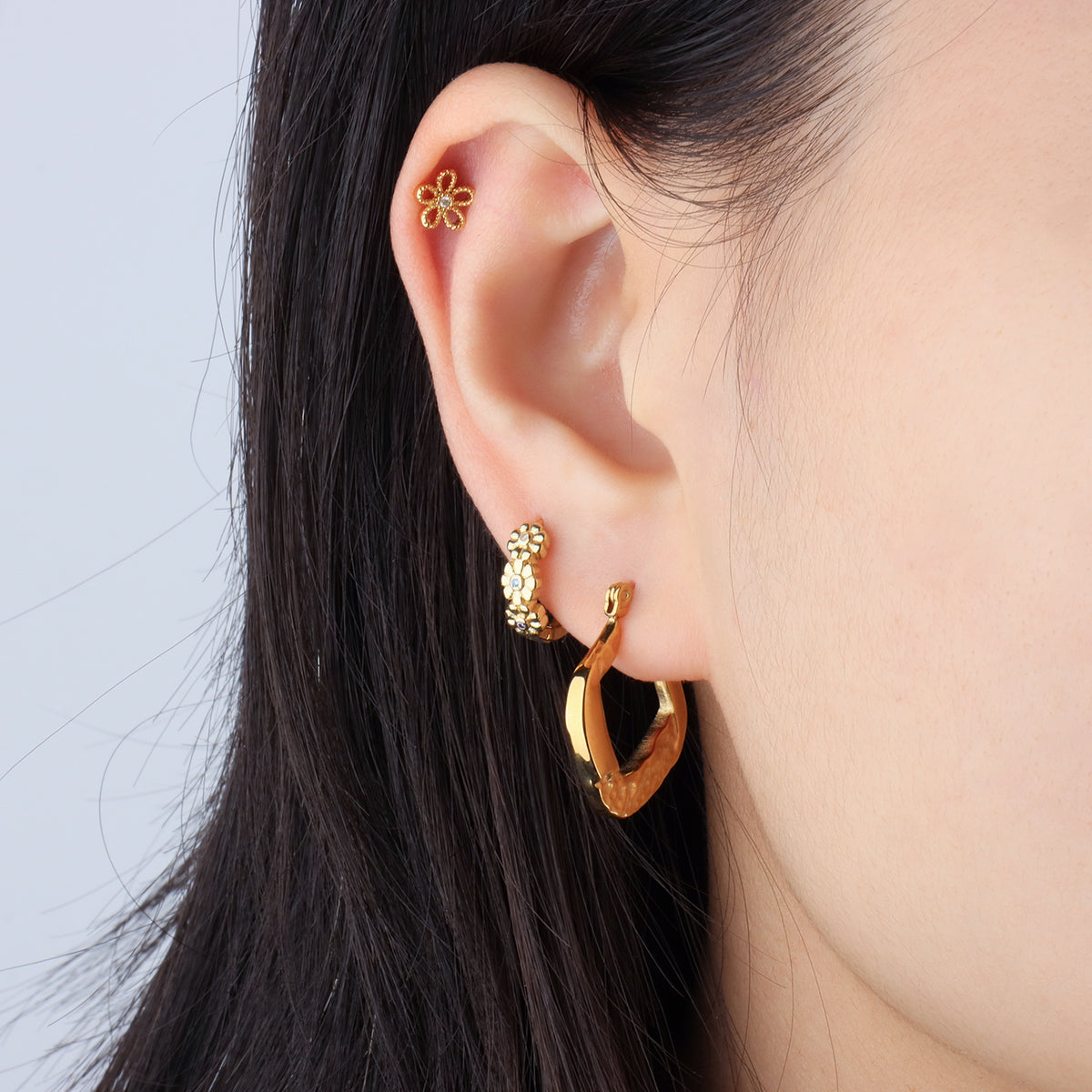 Unique Hoops - Stainless Steel - Oumo Jewelry